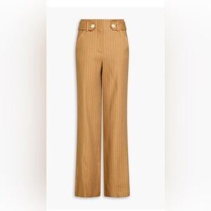 VERONICA BEARD pinstripe linen pants.